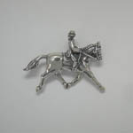 Sterling Silver Dressage Horse and Rider Brooch