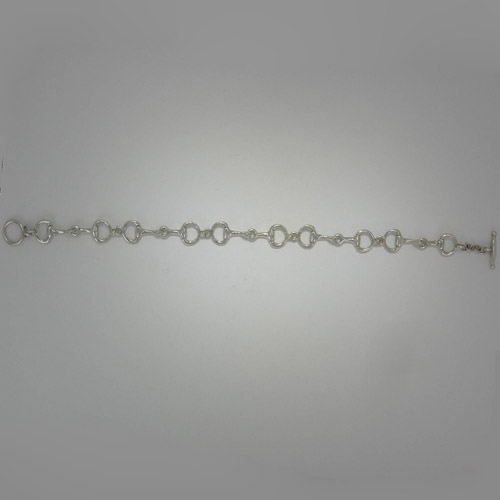 Sterling Silver snaffle bit link bracelet