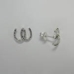 Sterling Silver small double horseshoe post earrings