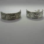 Side view of half hoop earrings