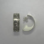 Sterling Silver Arabian half hoop earrings