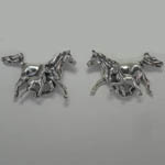 Sterling Silver Arabian mare and foal post earrings