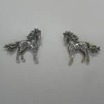 Sterling Silver Standing Horse post earrings