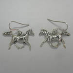 Sterling Silver trotting Arabian dangle earrings