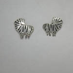 Sterling Silver enamel Zebra post earrings