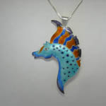 Sterling Silver Dream Stallion horse head necklace