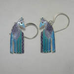 Sterling Silver Sleepy mare dangle earrings