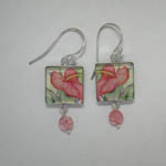 Sterling Silver Tropical Beauty dangle earrings