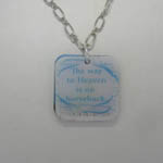 back of Acrylic rearing horse necklace