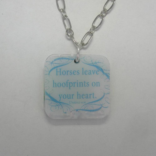 back side of horse head necklace