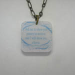 back side of Palomino horse necklace