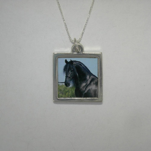 Sterling Silver Engravable Photo necklace