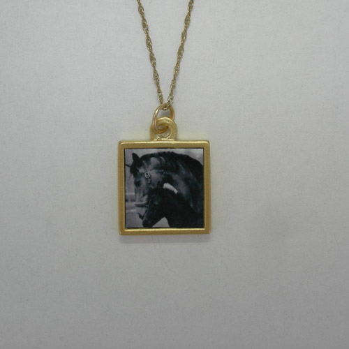 Vermiel double small photo necklace