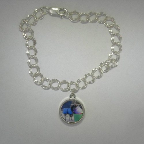 Sterling Silver photo charm bracelet