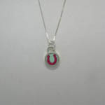 opposite side of mini circle horeshoe necklace