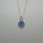 Sterling Silver reversible mini circle horseshoe necklace