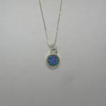 Sterling Silver reversible mini circle horseshoe necklace