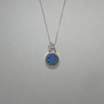 Sterling Silver reversible mini circle horseshoe necklace