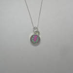 Sterling Silver reversible mini circle horseshoe necklace