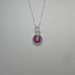opposite side of mini circle horseshoe necklace