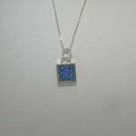 Sterling Silver reversible mini square horseshoe necklace