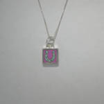 Sterling Silver reversible mini square horseshoe necklace