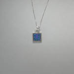 opposite side of reversible mini square horseshoe necklace