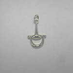 Sterling Silver half D ring snaffle bit charm/pendant