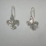 Sterling Silver fleur de lis dangle earrings